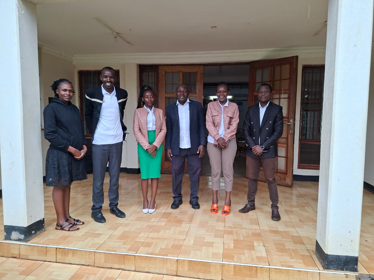 Left to right; Ms. Doloka Namutosi, Quality Assurance Officer at ARU; Mr. Harrison Mwololo CEO Chyulu Development Foundation; Ms. Josephine Nampewo, the Resourceful Persons Officer at ARU; Mr. Jackson Kusiima, Lecturer at ARU; alongside Dr. Mary Ndolo Manager Chyulu development foundation and Mr. Mwanika Byamukama, Lecturer at ARU  had a fruitful meeting held at Africa Rural University Uganda after successful discussion on Nourishment Economy